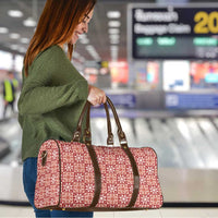 Ulaula Palaka Quilt Hawaii Travel Bag Hawaiian Tropical Monstera Sea Turtle