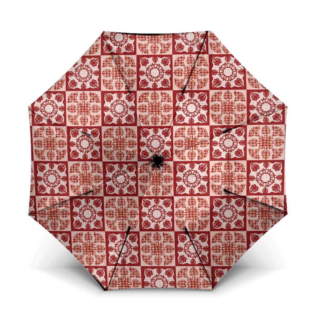 Ulaula Palaka Quilt Hawaii Umbrella Hawaiian Tropical Monstera Sea Turtle