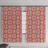 Ulaula Palaka Quilt Hawaii Window Curtain Hawaiian Tropical Monstera Sea Turtle
