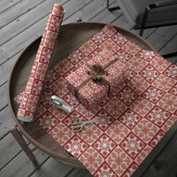 Ulaula Palaka Quilt Hawaii Wrapping Paper Hawaiian Tropical Monstera Sea Turtle