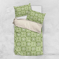 Omaomao Palaka Quilt Hawaii Bedding Set Hawaiian Tropical Monstera Sea Turtle
