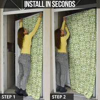 Omaomao Palaka Quilt Hawaii Door Cover Hawaiian Tropical Monstera Sea Turtle