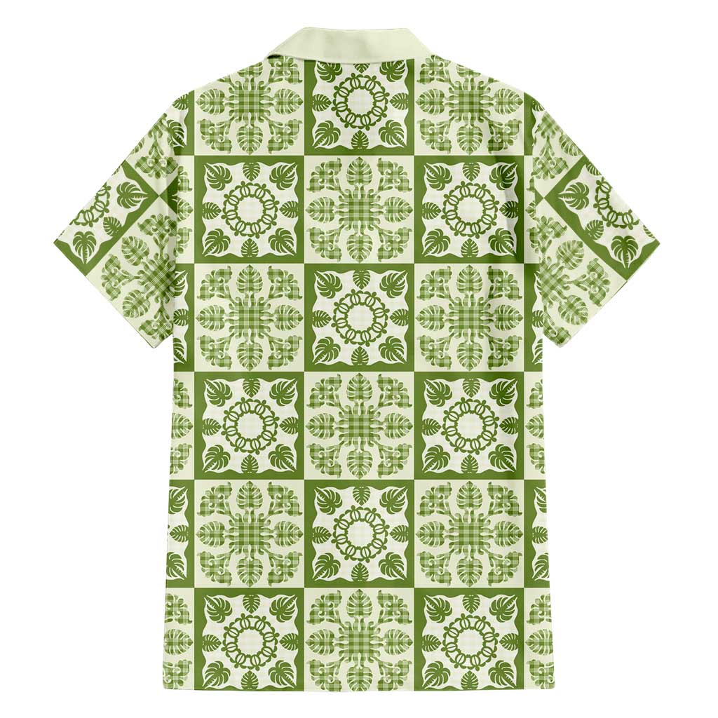 Omaomao Palaka Quilt Hawaii Family Matching Mermaid Dress and Hawaiian Shirt Hawaiian Tropical Monstera Sea Turtle LT14 - Polynesian Pride