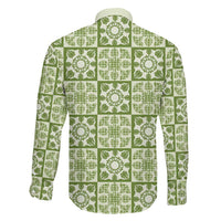 Omaomao Palaka Quilt Hawaii Family Matching Off Shoulder Maxi Dress and Hawaiian Shirt Hawaiian Tropical Monstera Sea Turtle LT14 - Polynesian Pride