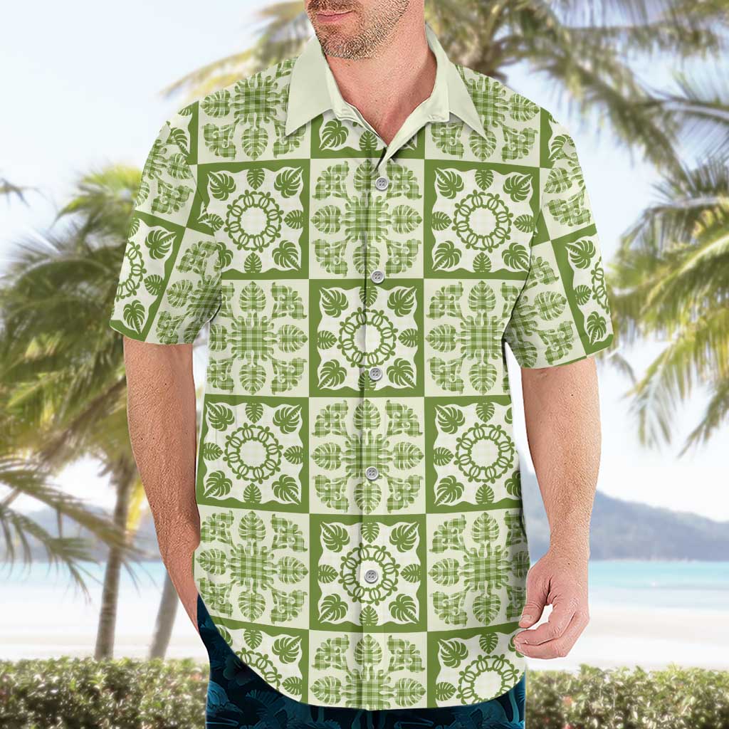 Omaomao Palaka Quilt Hawaii Hawaiian Shirt Hawaiian Tropical Monstera Sea Turtle