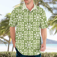 Omaomao Palaka Quilt Hawaii Hawaiian Shirt Hawaiian Tropical Monstera Sea Turtle