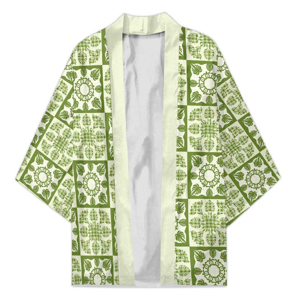 Omaomao Palaka Quilt Hawaii Kimono Hawaiian Tropical Monstera Sea Turtle