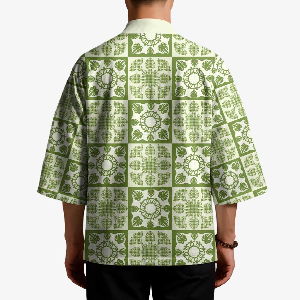 Omaomao Palaka Quilt Hawaii Kimono Hawaiian Tropical Monstera Sea Turtle