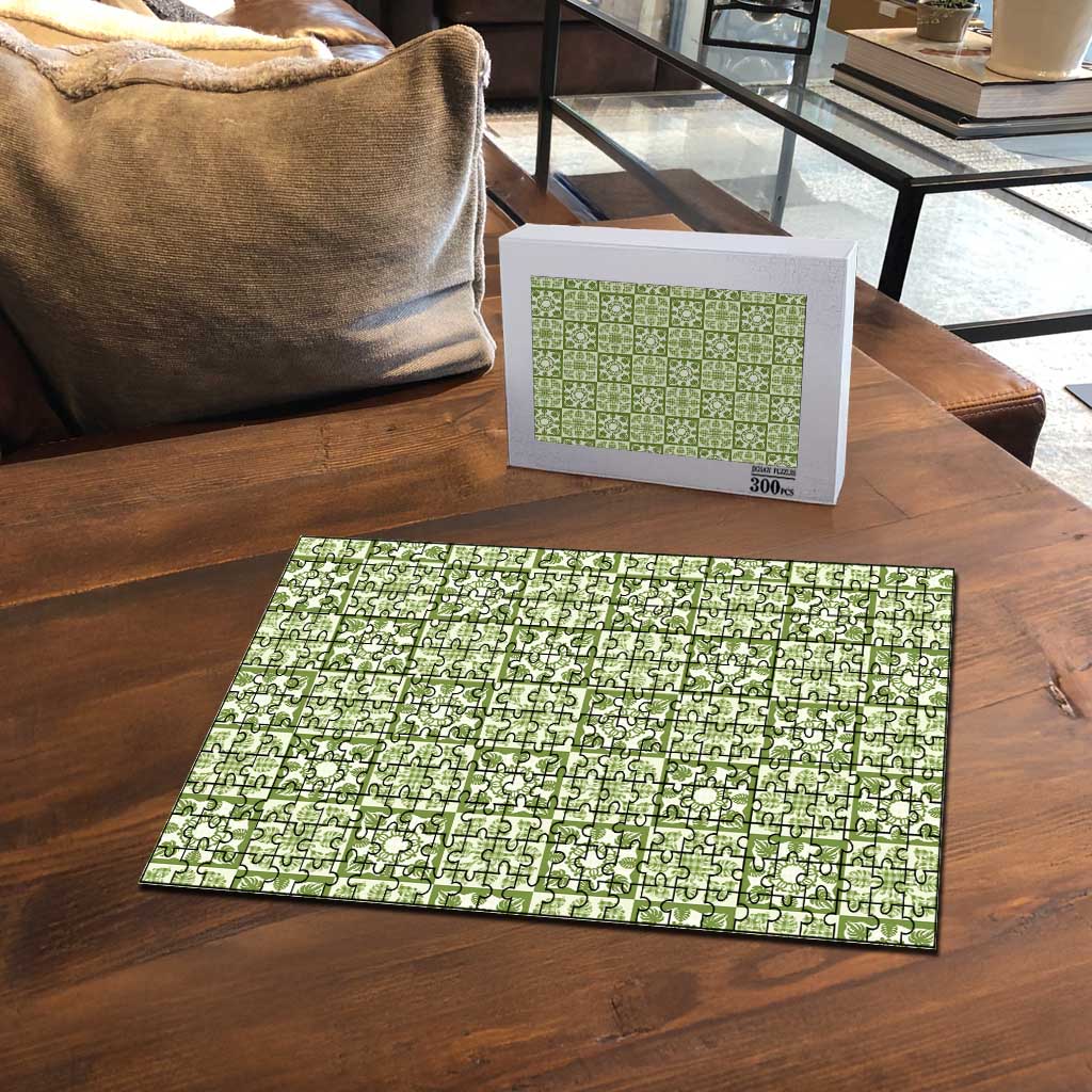 Omaomao Palaka Quilt Hawaii Puzzle Hawaiian Tropical Monstera Sea Turtle