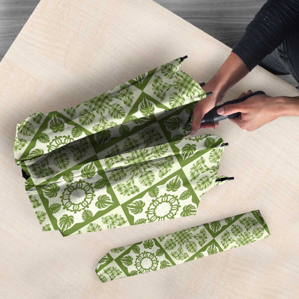 Omaomao Palaka Quilt Hawaii Umbrella Hawaiian Tropical Monstera Sea Turtle