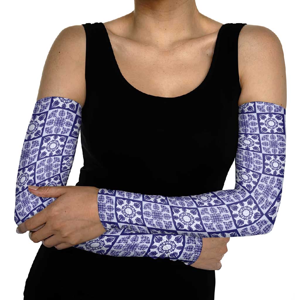 Polu Palaka Quilt Hawaii Arm Sleeves Hawaiian Tropical Monstera Sea Turtle