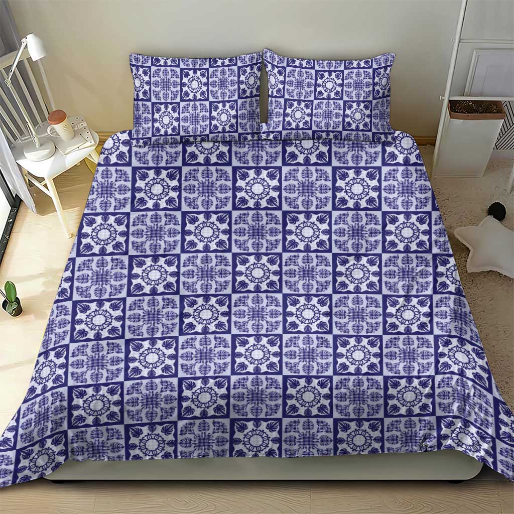 Polu Palaka Quilt Hawaii Bedding Set Hawaiian Tropical Monstera Sea Turtle