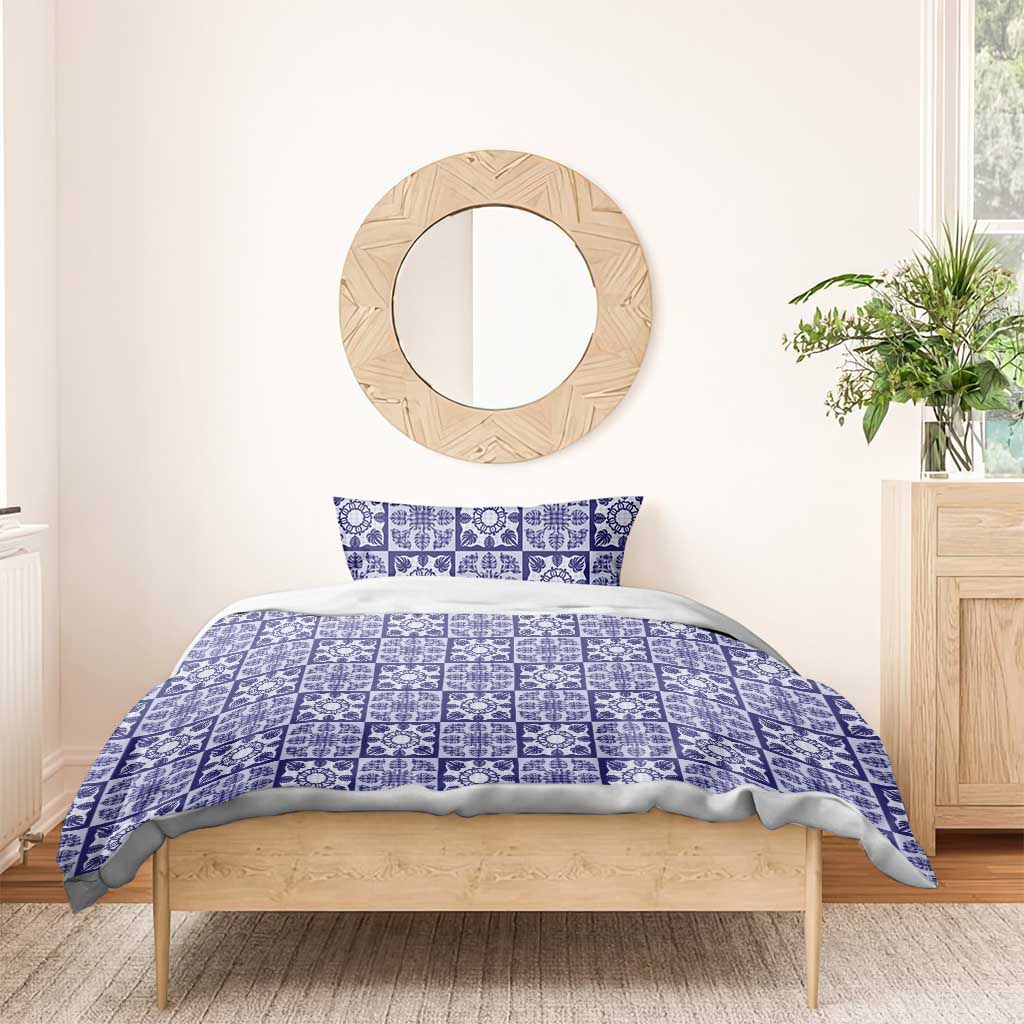 Polu Palaka Quilt Hawaii Bedding Set Hawaiian Tropical Monstera Sea Turtle