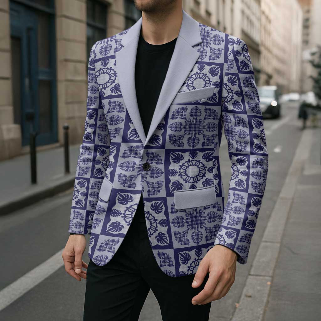 Polu Palaka Quilt Hawaii Blazer Hawaiian Tropical Monstera Sea Turtle