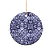 Polu Palaka Quilt Hawaii Ceramic Ornament Hawaiian Tropical Monstera Sea Turtle LT14 - Polynesian Pride