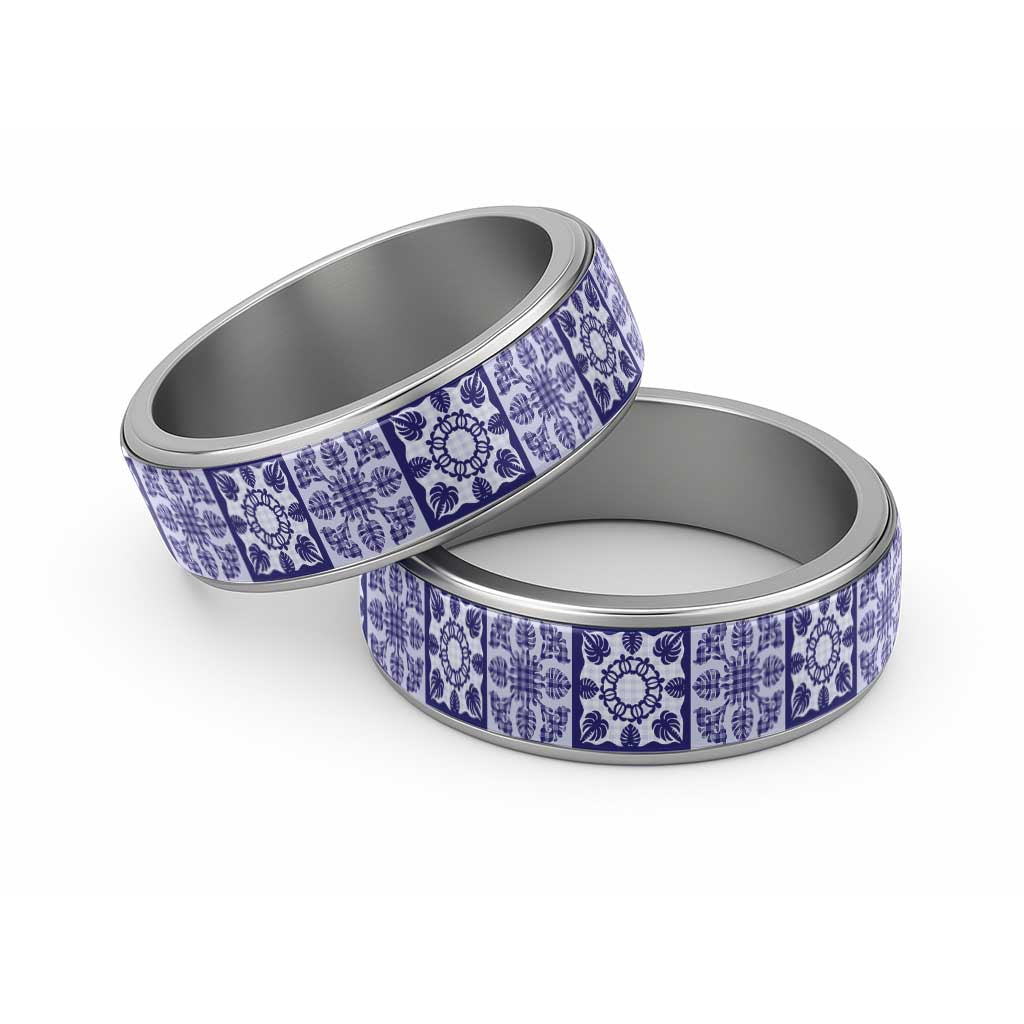 Polu Palaka Quilt Hawaii Classic Ring Hawaiian Tropical Monstera Sea Turtle
