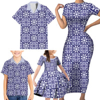 Polu Palaka Quilt Hawaii Family Matching Short Sleeve Bodycon Dress and Hawaiian Shirt Hawaiian Tropical Monstera Sea Turtle LT14 - Polynesian Pride