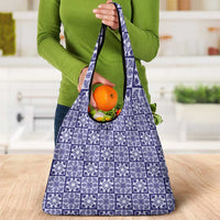 Polu Palaka Quilt Hawaii Grocery Bag Hawaiian Tropical Monstera Sea Turtle