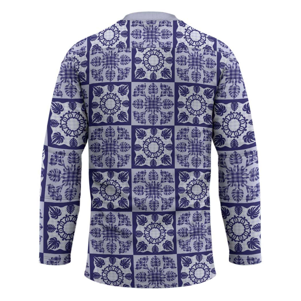 Polu Palaka Quilt Hawaii Hockey Jersey Hawaiian Tropical Monstera Sea Turtle