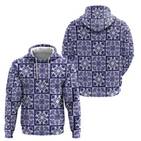 Polu Palaka Quilt Hawaii Hoodie Hawaiian Tropical Monstera Sea Turtle