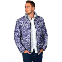 Polu Palaka Quilt Hawaii Padded Jacket Hawaiian Tropical Monstera Sea Turtle