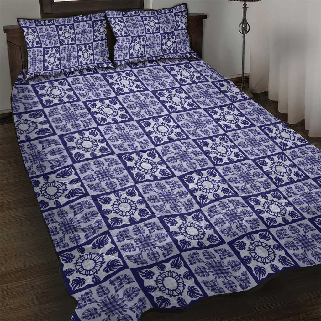 Polu Palaka Quilt Hawaii Quilt Bed Set Hawaiian Tropical Monstera Sea Turtle