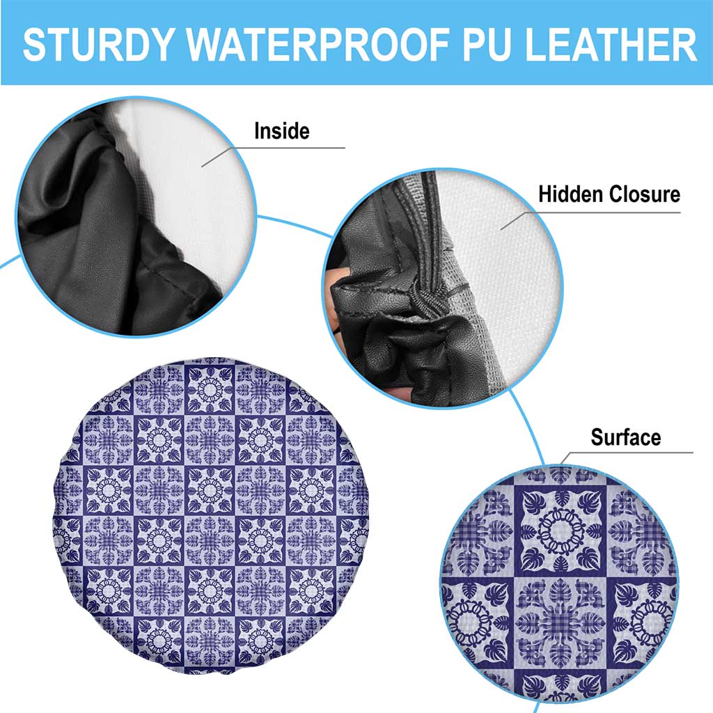 Polu Palaka Quilt Hawaii Spare Tire Cover Hawaiian Tropical Monstera Sea Turtle