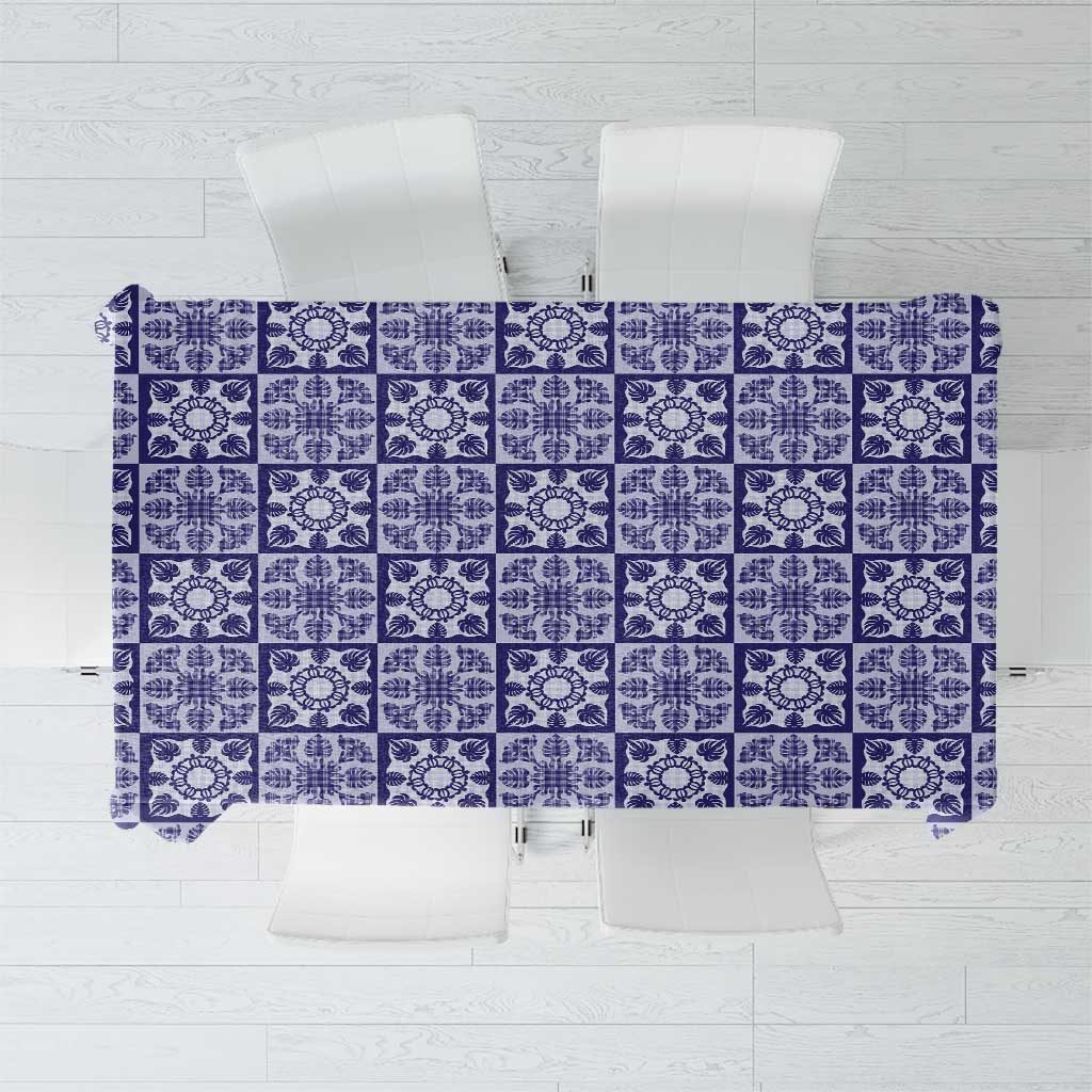 Polu Palaka Quilt Hawaii Tablecloth Hawaiian Tropical Monstera Sea Turtle