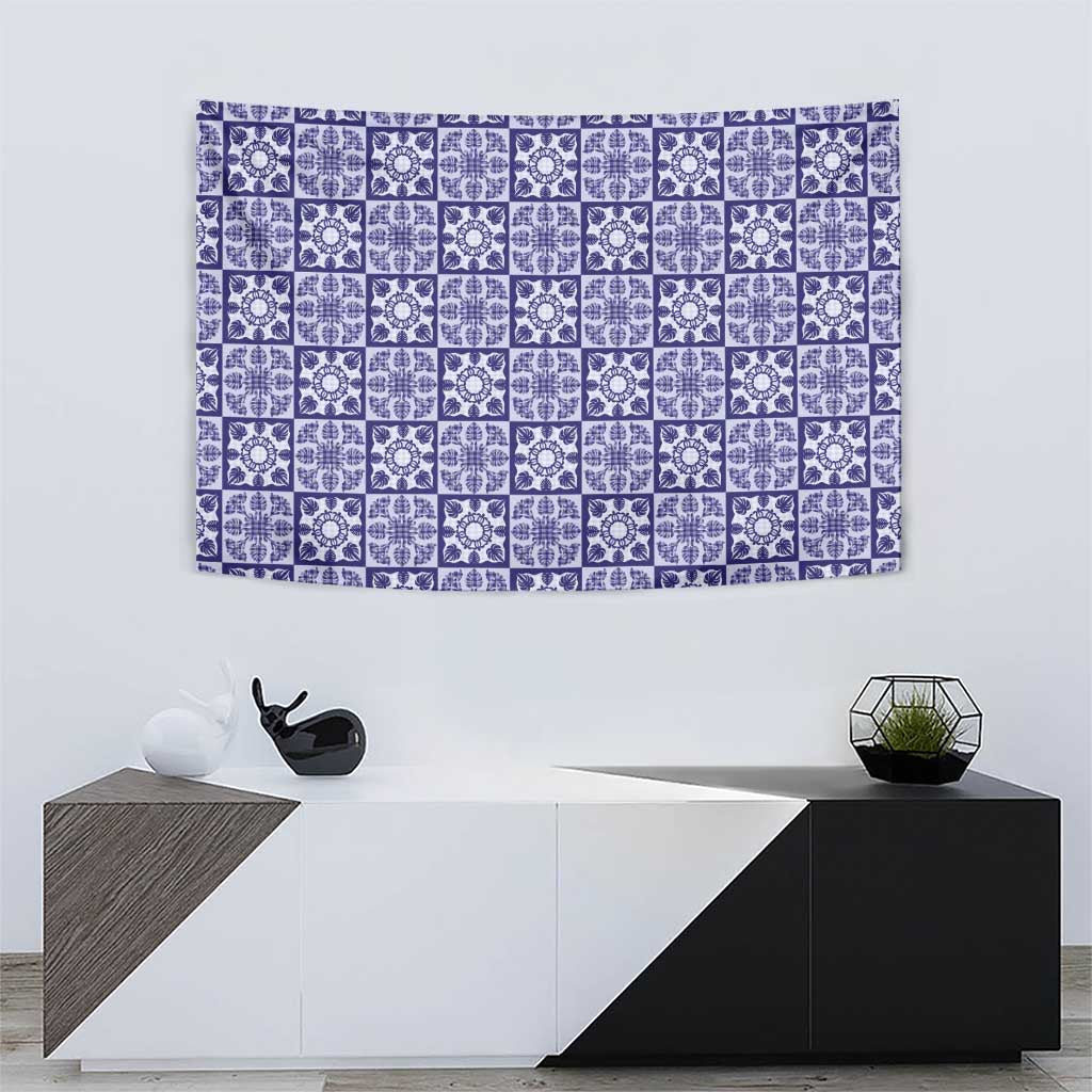 Polu Palaka Quilt Hawaii Tapestry Hawaiian Tropical Monstera Sea Turtle