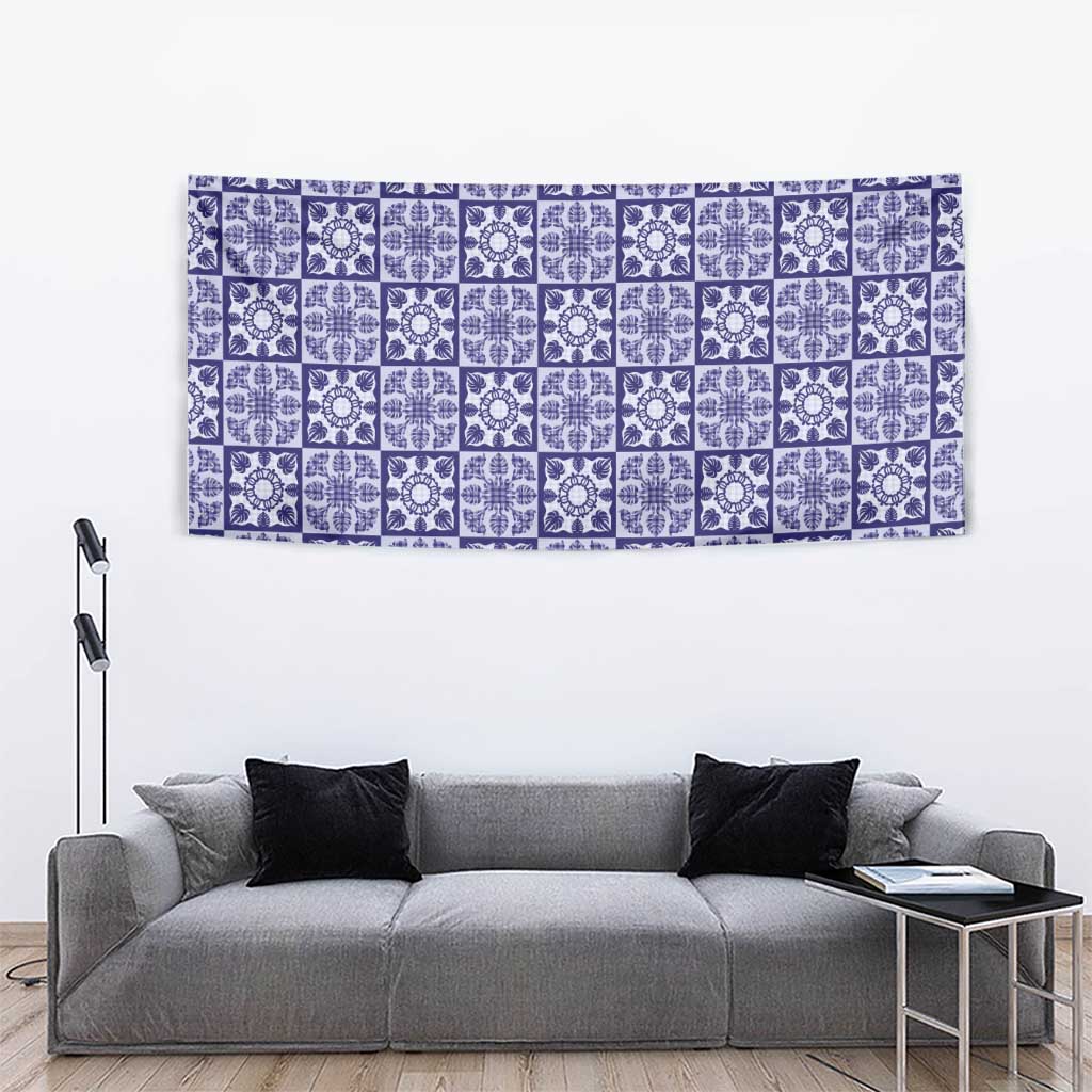 Polu Palaka Quilt Hawaii Tapestry Hawaiian Tropical Monstera Sea Turtle