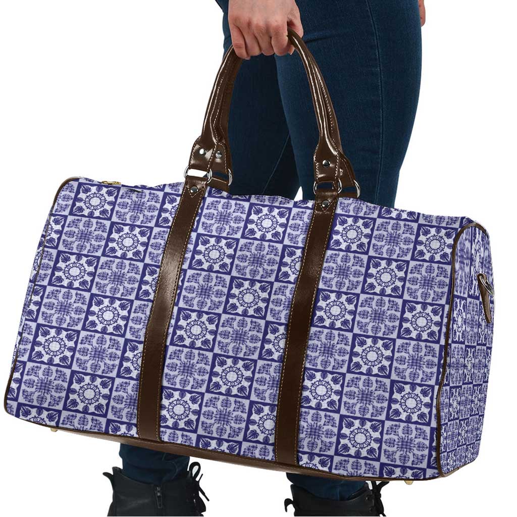 Polu Palaka Quilt Hawaii Travel Bag Hawaiian Tropical Monstera Sea Turtle