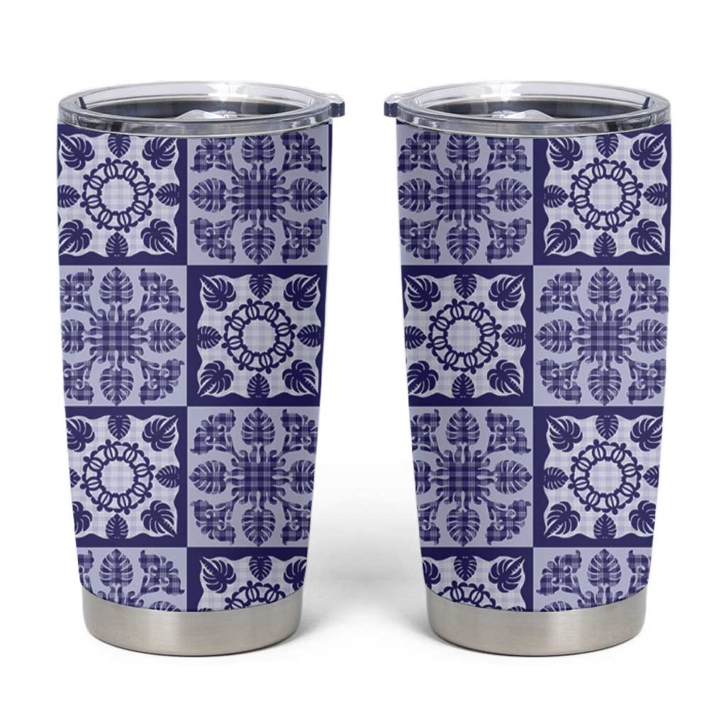 Polu Palaka Quilt Hawaii Tumbler Cup Hawaiian Tropical Monstera Sea Turtle