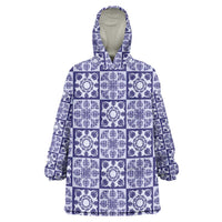 Polu Palaka Quilt Hawaii Wearable Blanket Hoodie Hawaiian Tropical Monstera Sea Turtle