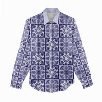 Polu Palaka Quilt Hawaii Women Casual Shirt Hawaiian Tropical Monstera Sea Turtle LT14 - Polynesian Pride