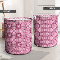 Akala Palaka Quilt Hawaii Laundry Basket Hawaiian Tropical Monstera Sea Turtle