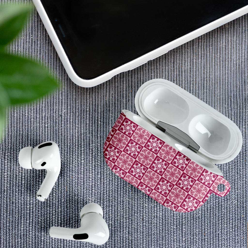 Akala Palaka Quilt Hawaii AirPods Case Hawaiian Tropical Monstera Sea Turtle
