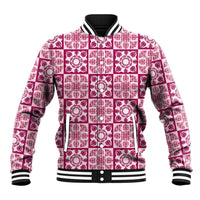 Akala Palaka Quilt Hawaii Baseball Jacket Hawaiian Tropical Monstera Sea Turtle