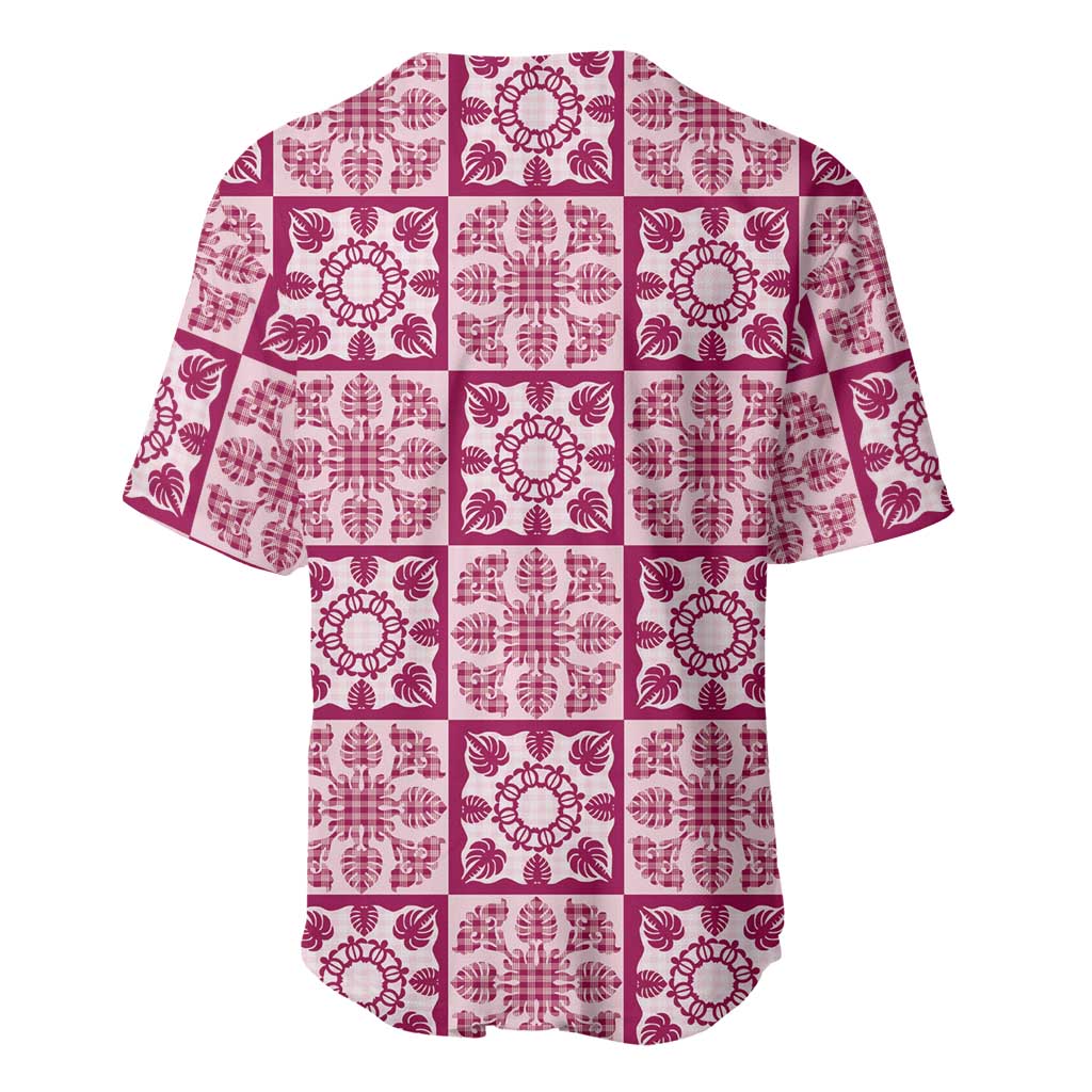 Akala Palaka Quilt Hawaii Baseball Jersey Hawaiian Tropical Monstera Sea Turtle
