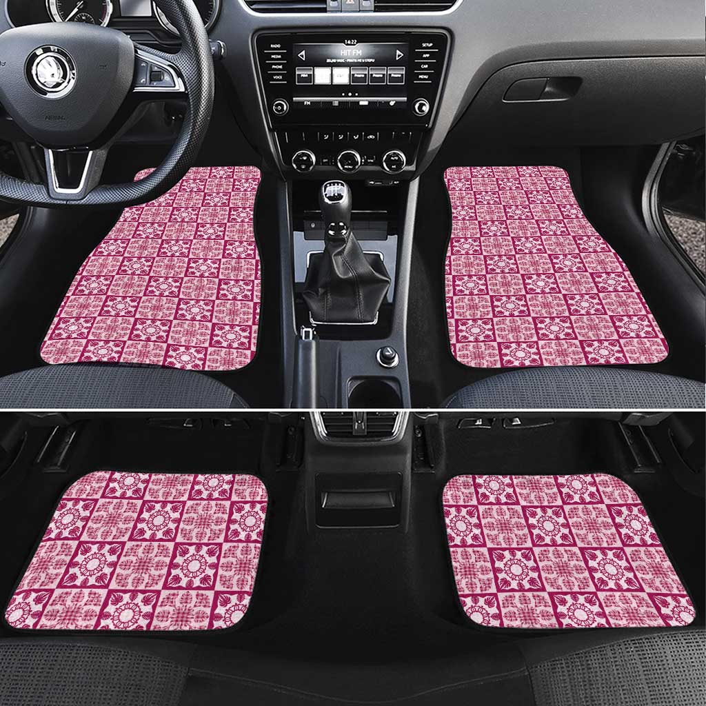 Akala Palaka Quilt Hawaii Car Mats Hawaiian Tropical Monstera Sea Turtle