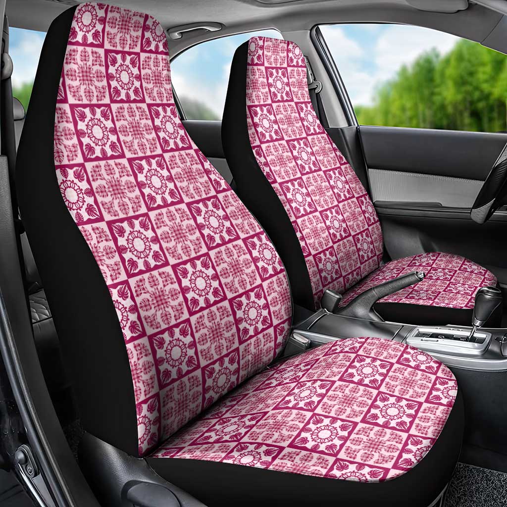 Akala Palaka Quilt Hawaii Car Seat Cover Hawaiian Tropical Monstera Sea Turtle