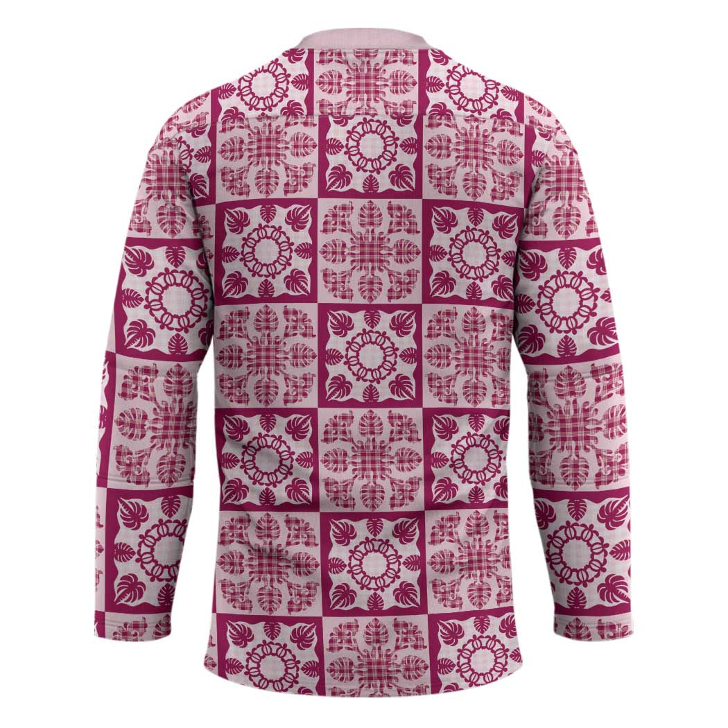 Akala Palaka Quilt Hawaii Hockey Jersey Hawaiian Tropical Monstera Sea Turtle