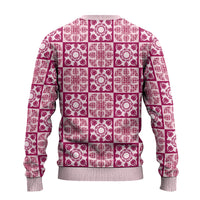 Akala Palaka Quilt Hawaii Ugly Christmas Sweater Hawaiian Tropical Monstera Sea Turtle LT14 - Polynesian Pride