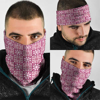 Akala Palaka Quilt Hawaii Neck Gaiter Hawaiian Tropical Monstera Sea Turtle