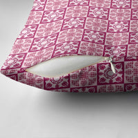 Akala Palaka Quilt Hawaii Pillow Cover Hawaiian Tropical Monstera Sea Turtle