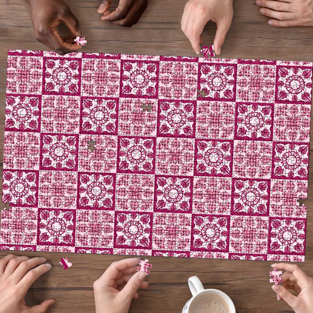 Akala Palaka Quilt Hawaii Puzzle Hawaiian Tropical Monstera Sea Turtle
