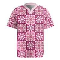 Akala Palaka Quilt Hawaii Rugby Jersey Hawaiian Tropical Monstera Sea Turtle