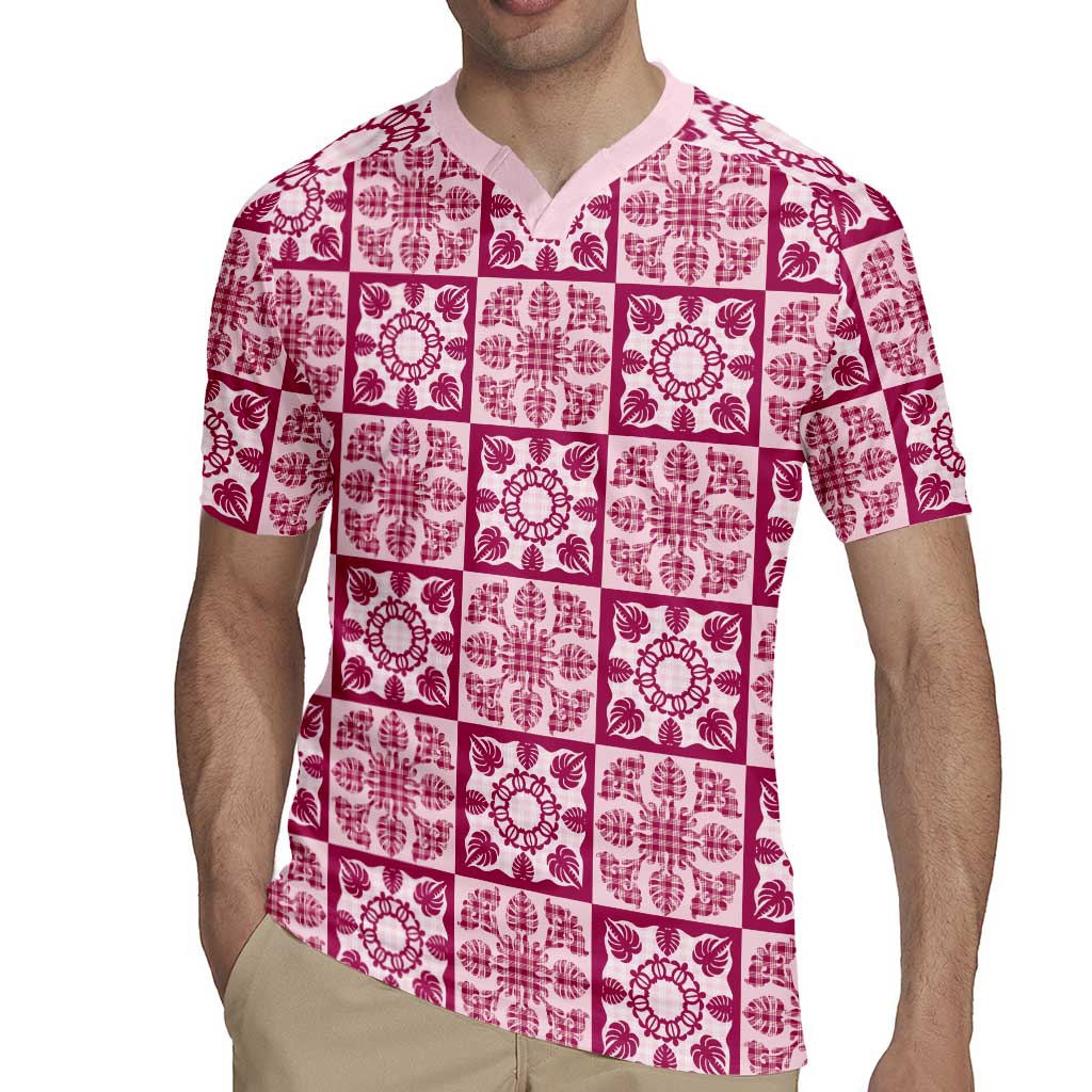 Akala Palaka Quilt Hawaii Rugby Jersey Hawaiian Tropical Monstera Sea Turtle