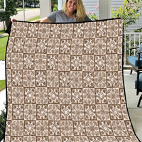 Beige Palaka Quilt Hawaii Quilt Hawaiian Tropical Monstera Sea Turtle