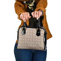 Beige Palaka Quilt Hawaii Shoulder Handbag Hawaiian Tropical Monstera Sea Turtle