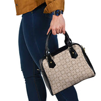 Beige Palaka Quilt Hawaii Shoulder Handbag Hawaiian Tropical Monstera Sea Turtle